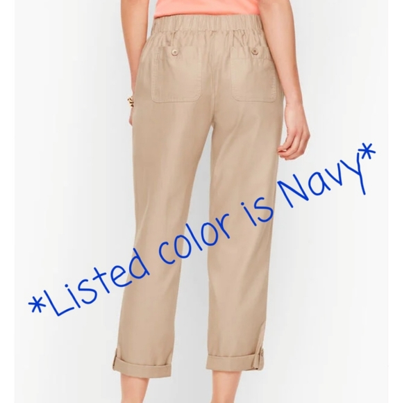 👀50% OFF👖NWT‼️ Talbots brand Soft Twill Slim Leg Crop Pants - Picture 3 of 9